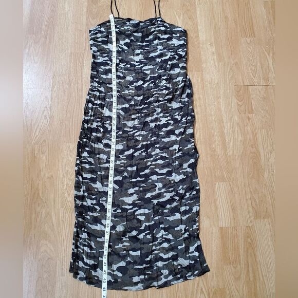 Topshop Camo Slip Dress - size 8 in Green - Picture 14 of 16